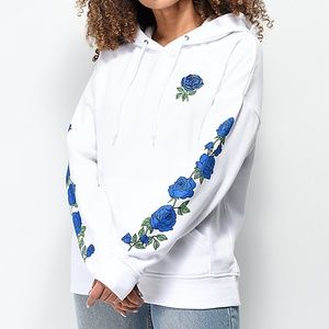 Empire Fredia Blue Rose White Hoodie